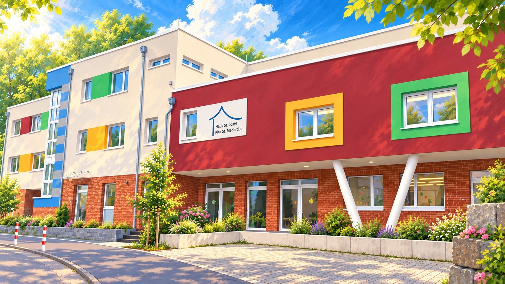 Illustration der Kita St. Medardus Hüttenberg